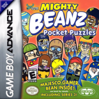 Mighty Beanz Pocket Puzzles GameBoy Advance US box art